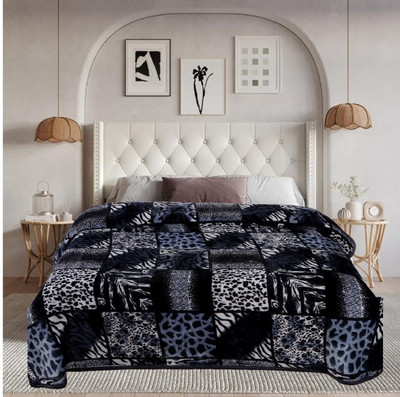 KIXTA Self Design Double Mink Blanket for  Heavy Winter(Microfiber, self disigen)