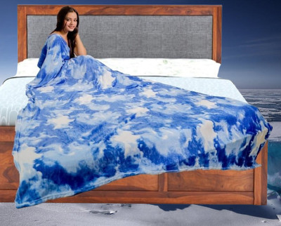 KIXTA Self Design Double AC Blanket for  AC Room(Microfiber, Blue)