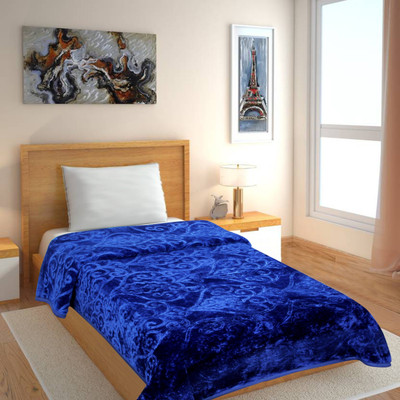 Flipkart SmartBuy Solid Single AC Blanket for  AC Room(Polyester, Blue)