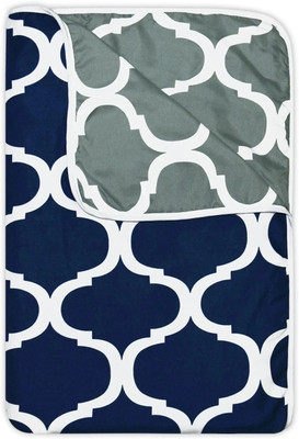 Divine Casa Printed Single Dohar for  AC Room(Microfiber, Blue and Grey)