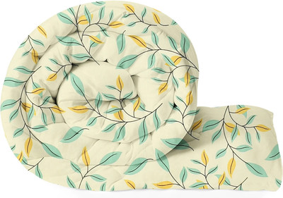 VAS COLLECTIONS Printed Single Comforter for  Heavy Winter(Microfiber, Light Green)
