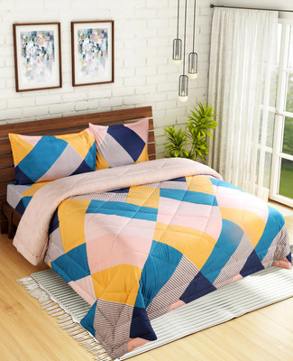 Floating Dreams Printed Double Comforter for  Heavy Winter(Cotton, Multicolor)