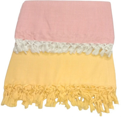 Aradhya Solid, Printed Queen AC Blanket for  AC Room(Silk, Pink, Yellow)