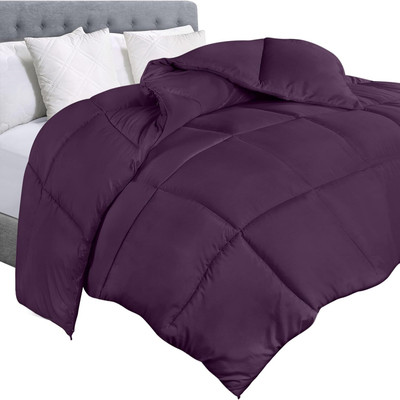 ASHEL Solid Single Comforter for  Heavy Winter(Polyester, Pulple)