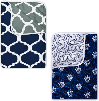 Divine Casa Printed Single Dohar for  AC Room(Microfiber, Blue and N Gray)