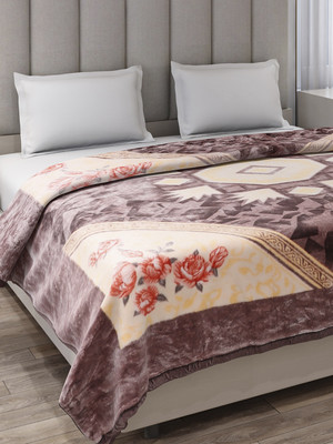 MONTE CARLO Printed Double Mink Blanket for  Mild Winter(Polyester, Multicolor)