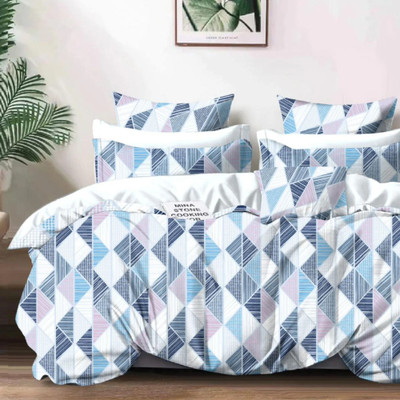 KWALITY DREAMS Printed King Comforter for  AC Room(Poly Cotton, Blue)