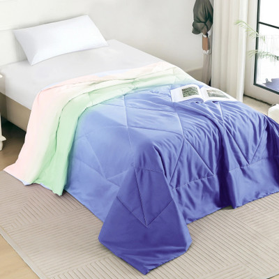 Story@home Solid Single Comforter for  AC Room(Microfiber, Blue)