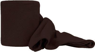 WARMZY Solid Double Fleece Blanket for  Mild Winter(Polyester, Brown)