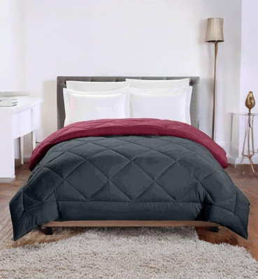 sentiments Solid Single Mink Blanket for  Mild Winter(Polyester, Maroon)