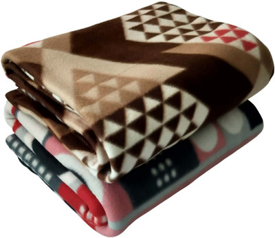 HOMIEE Floral Single Fleece Blanket for  Mild Winter(Polyester, Multi1)