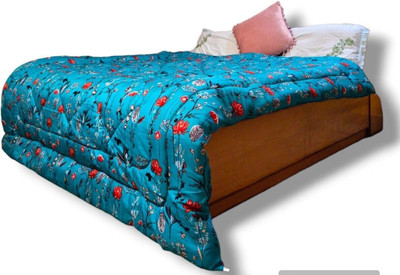 Texlux Solid Double Comforter for  Mild Winter(Polyester, Green)