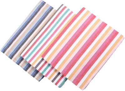 Tharunsha Elite Striped Single AC Blanket for  Mild Winter(Cotton, (Blue Gray Biscut, Multicolor, Pink Red))