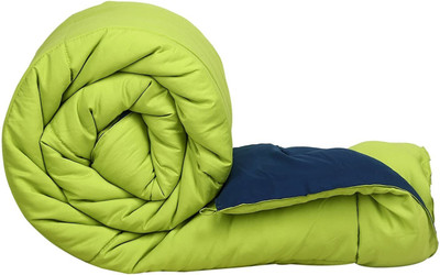 Relaxfeel Solid Double Comforter for  Heavy Winter(Microfiber, Green)