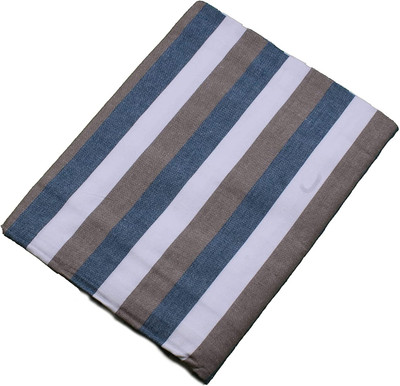 Tharunsha Elite Striped Single AC Blanket for  Heavy Winter(Cotton, Blue, Grey)