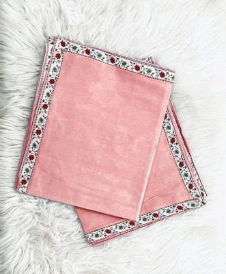 CHANDRAVATI Solid Single Top Sheet for  AC Room(Cotton, Peach)