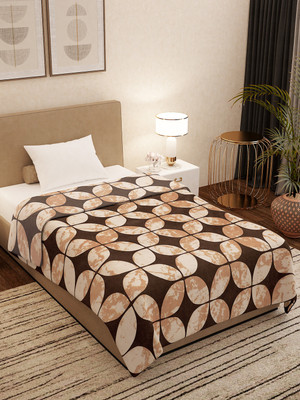 Story@home Printed Single AC Blanket for  AC Room(Polyester, Light Beige)