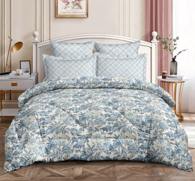 Uniqueent Floral King, Queen, Double AC Blanket for  AC Room(Cotton, Blue)