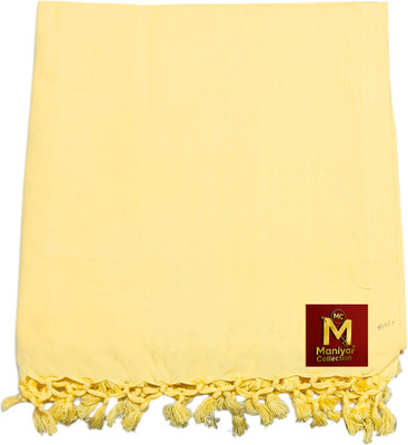 Maniyar Collection Solid Double AC Blanket for  AC Room(Cotton, Yellow)
