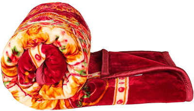 SIMAM Self Design Single Mink Blanket for  Mild Winter(Polyester, PRI 24)