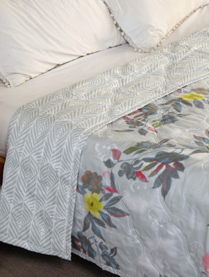 SPENTO Printed Single Comforter for  AC Room(Cotton, 1297 Grey pink)