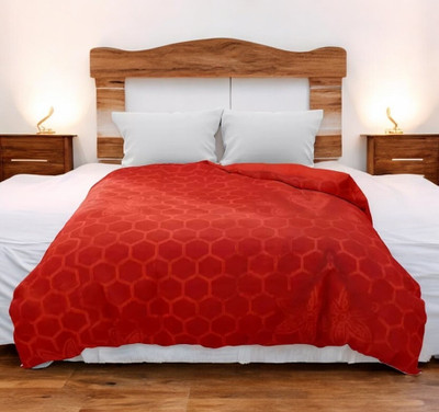 Anadhika Solid Single AC Blanket for  AC Room(Microfiber, Red)
