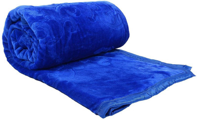 shree karni export Solid Single Mink Blanket for  Heavy Winter(Woollen Blend, Multicolor)