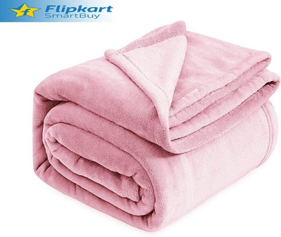Flipkart SmartBuy Solid Single AC Blanket for  AC Room(Polyester, Pink)