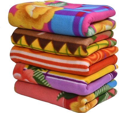 BHEBHA Abstract Single Fleece Blanket for  Mild Winter(Microfiber, Floral 744)