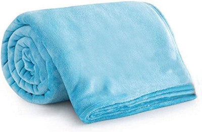 MORADO Solid Double AC Blanket for  AC Room(Microfiber, Aqua)