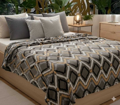 VOLTERA Printed Double Comforter for  Heavy Winter(Silk, Blue)