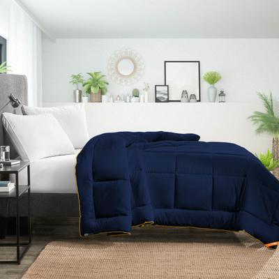SGI Bedding Solid Double Comforter for  Mild Winter(Cotton, Navy Blue)