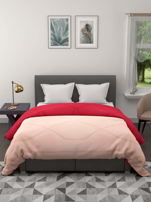 Relaxfeel Solid Double Comforter for  Heavy Winter(Poly Cotton, Peach & Pink)