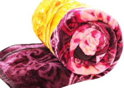 Changers Floral Double Mink Blanket for  Heavy Winter(Polyester, Multicolor)
