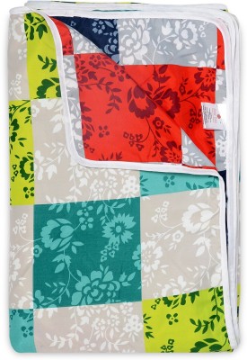Divine Casa Printed Double Dohar for  AC Room(Microfiber, Red and Green)