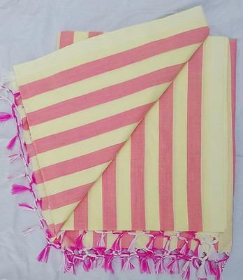 Kumar Gems Striped Single Top Sheet for  AC Room(Cotton, Pink)
