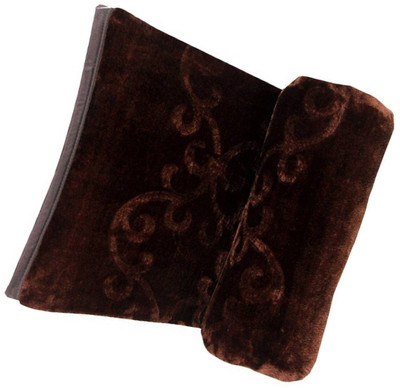 COMFORT PLANET Floral Double Mink Blanket for  Heavy Winter(Microfiber, Brown)