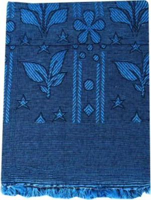 Nissi Floral Single Top Sheet for  Mild Winter(Polyester, Blue)