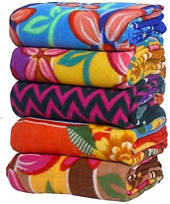 DVS creations Floral Single Top Sheet for  Heavy Winter(Microfiber, Multicolor)