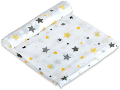 LazyToddler 3D Printed Crib Swaddling Baby Blanket for  Mild Winter(Muslin, Yellow)