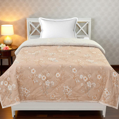 Razzai Solid Single AC Blanket for  AC Room(Microfiber, Peach)