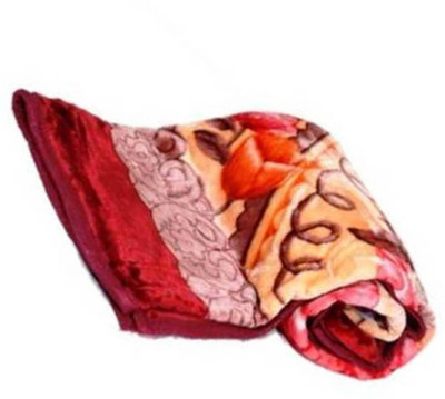 SIMAM Floral Single Mink Blanket for  Mild Winter(Microfiber, Multicolor 16184)