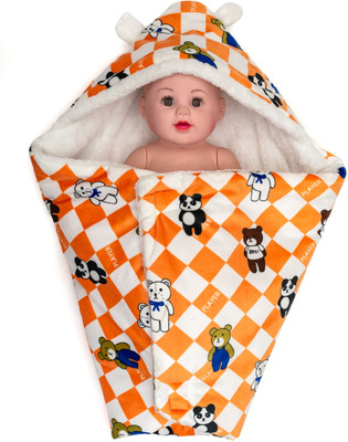 SIDLY PIDLY Cartoon Crib AC Blanket for  AC Room(Polyester, Orange)