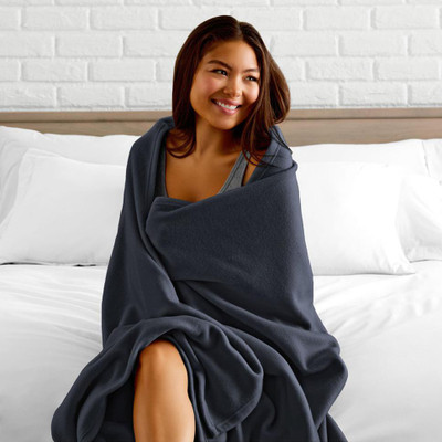 Flipkart SmartBuy Solid Single Wearable Blanket for  AC Room(Polyester, Grey /solid)