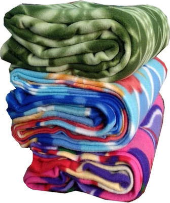SoftTouchy Abstract Single Fleece Blanket for  AC Room(Polyester, Multicolor)