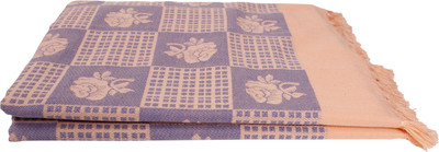 Saagar Tex Checkered Single AC Blanket for  AC Room(Cotton, Purple)