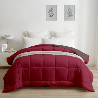 My Trident Solid Queen Comforter for  Heavy Winter(Polyester, Hot Chocolate)