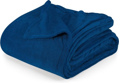 VAVSU Solid Double AC Blanket for  AC Room(Polyester, Blue)