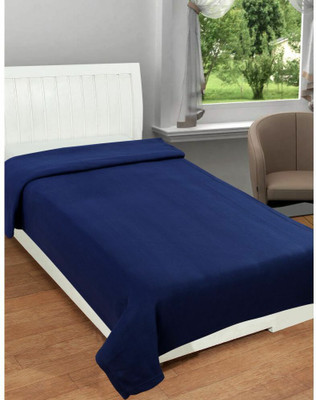 Supreme Home Collective Solid Single Fleece Blanket for  Mild Winter(Microfiber, Blue)
