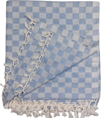Shishir Checkered Single Comforter for  AC Room(Cotton, Dark Blue)